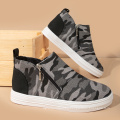 camouflage leopard print high tops shoes comfortable graffiti shoes